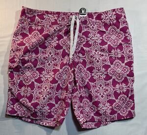 Kanu Surf Youth Size 14 Pink White Floral Board Shorts Swim Trunks